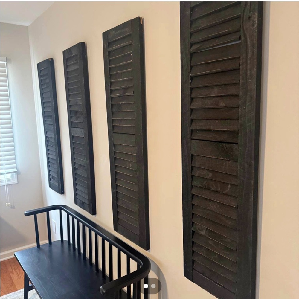Chic Black Wall Shutters Set